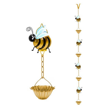 Whimsical Bee Rain Chain Transforming Rainy Days intoa Garden Spectacle