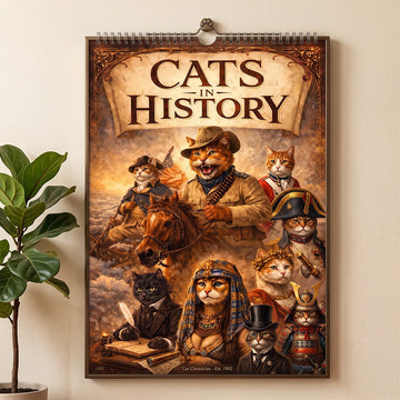 Cats in History 2027 Wall Calendar