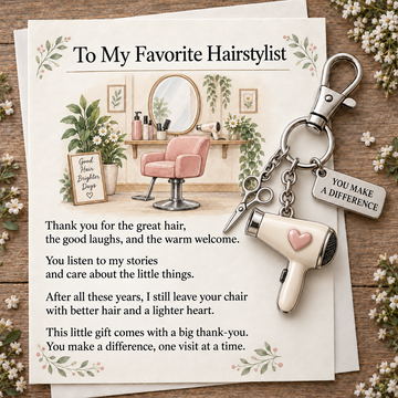 "You Make a Difference" Appreciation Gift Set – Keychain & Card