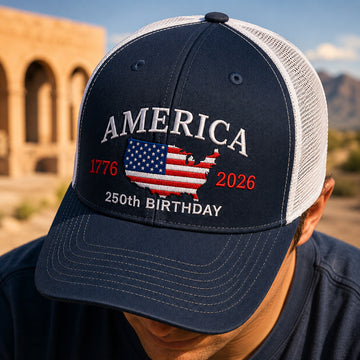USA Flag Mesh Trucker Hat