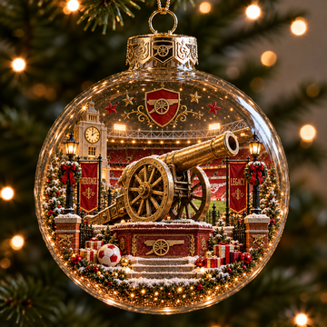Victory Through Harmony Light-Up Football Christmas Globe Ornament