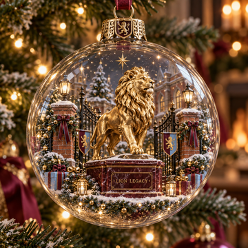 Pride & Tradition Light-Up Football Christmas Globe Ornament