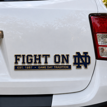 FIGHT ON 3D Metal Car Emblem Badge