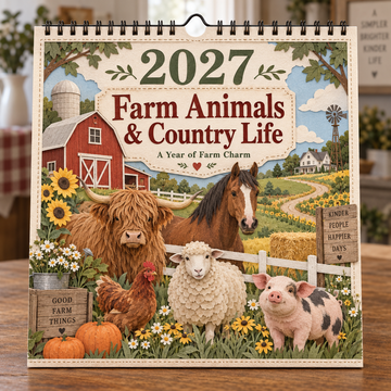 2027 Farm Animals & Country Life Wall Calendar