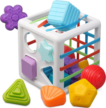 Shape Sorter Toy – 10-Piece Montessori Baby Blocks