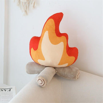 Weighted Campfire Plush Toy – Soft Simulation Bonfire Stuffed Pillow