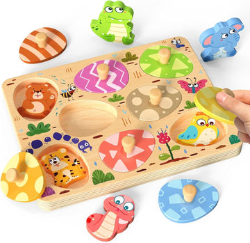 Wooden Animal Matching Egg Puzzle – 8-Piece Montessori Toy
