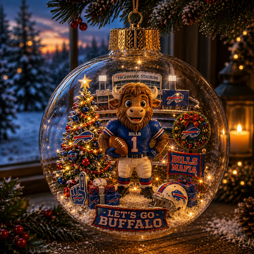 Buffalo Football Christmas Light-Up Ornament Collection