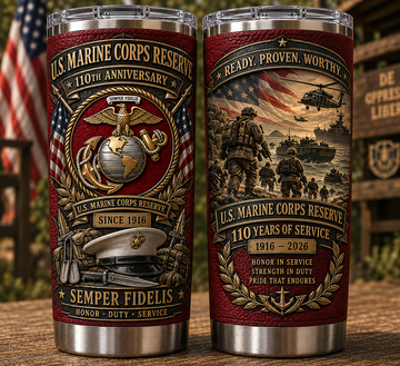U.S. Marine Corps Reserve 110th Anniversary Insulated Travel Tumbler