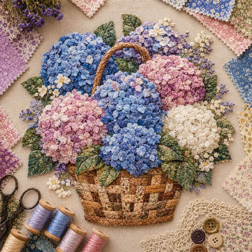 Floral Basket Patchwork DIY Kit