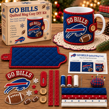 GO BILLS — Quilted Mug Cozy Sewing Kit