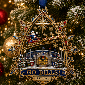 GO BILLS! Christmas Stadium Keepsake Ornament