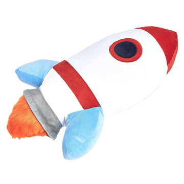 Kids Space Rocket Decorative Plush Toy –  Ultra-Soft Spaceship Theme Pillow