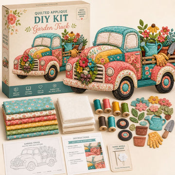 Vintage Truck Quilted Applique DIY Kit