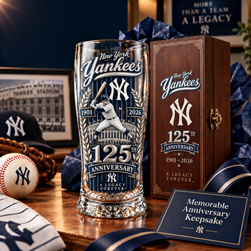 New York Yankees 125th Anniversary Collector Glass