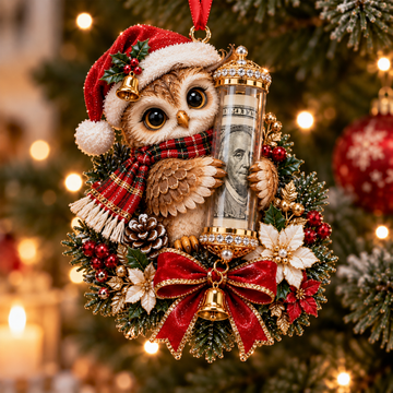 Christmas Cute Animal Cash Gift Ornament – Holiday Tree Decoration