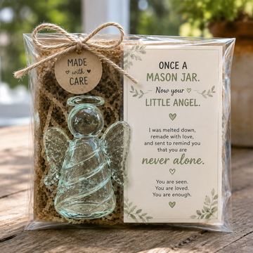 Mini Angel Glass Statue Emotional Support Gift