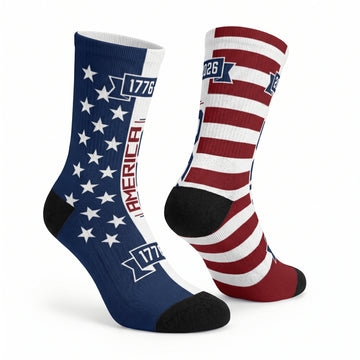 1776 American Flag Crew Socks