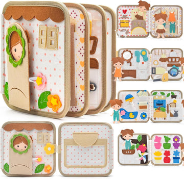 Montessori Felt Quiet Book – Busy Board for Toddlers 1-3