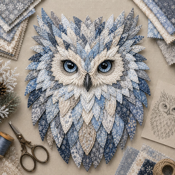 Layered Fabric Owl Wall Art DIY Kit
