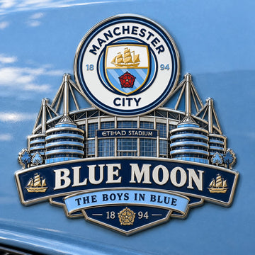 “Blue Moon – The Boys in Blue” Metal Car Emblem