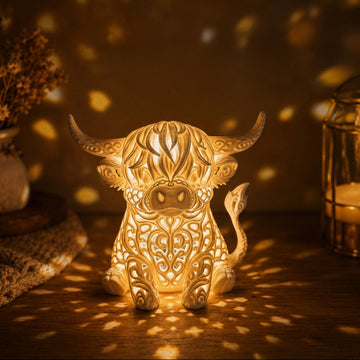 Highland Cow Tea Light Holder