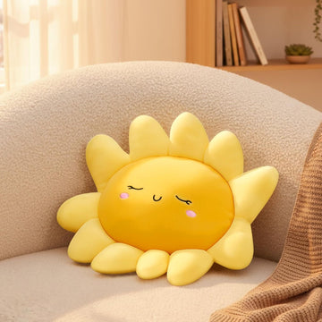 Sun Pillow Plush Sofa Cushion – 13.7" Stuffed Sun-Shaped Floor Pillow