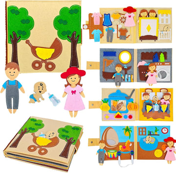 Montessori Family Busy Book – Felt Quiet Activity Book