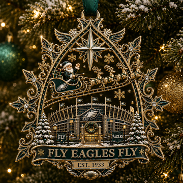 FLY EAGLES FLY Christmas Stadium Keepsake Ornament