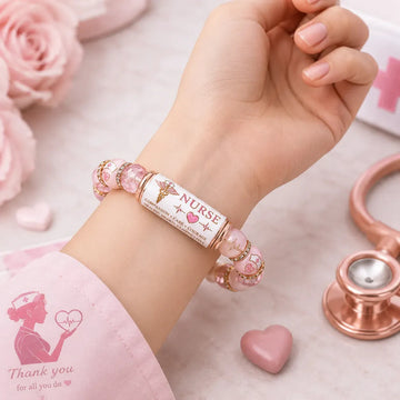 Nurse Compassion Care Courage Beaded Bracelet