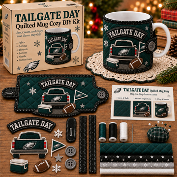 FLY EAGLES FLY — Quilted Mug Cozy Sewing Kit
