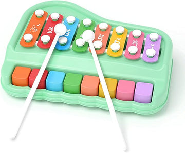 2-in-1 Baby Piano & Xylophone – 8-Key Musical Toy