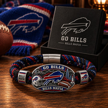 Buffalo Football Heritage Braided Bracelet