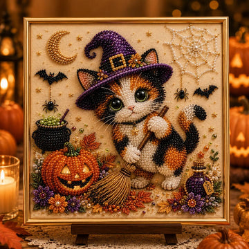 DIY Halloween Cat Pearl Bead Painting Kit