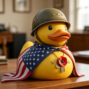 Patriotic Memorial Duck Figurine – A Tribute to Courage & Freedom