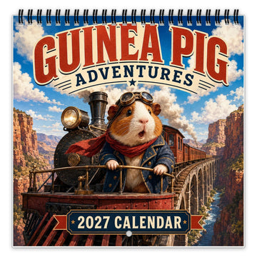2027 Cute Guinea Pig Adventures Wall Calendar