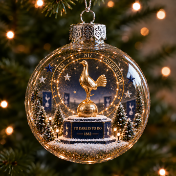 To Dare Is To Do Light-Up Football Christmas Globe Ornament