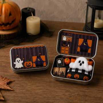 Halloween Mini Ghost Tin Box Set