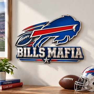 Bills Mafia Metal Sign – Game Day Fan Wall Decor