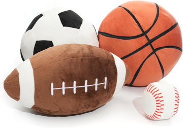 4-Piece Full Size Plush Sports Balls Set