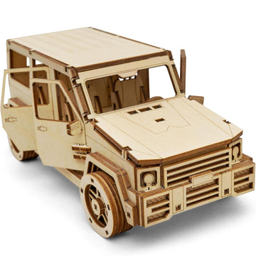 3D Wooden Jeep Puzzle –  Car Model Building Kit