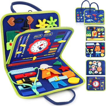 Life Skill Activities Toddler Busy Board – Montessori Sensory Toy
