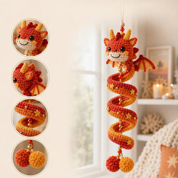 Beginner-Friendly DIY Enchanted Dragon Spiral Hanging Ornament Kit