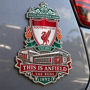 “This Is Anfield” 1892 “The Reds” Tribute Metal Car Emblem