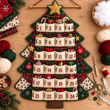 DIY Patchwork Christmas Advent Calendar Kit