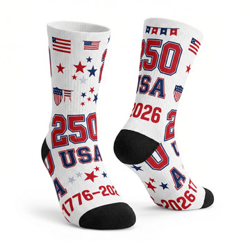 USA Patriotic Crew Socks
