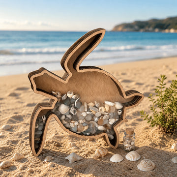 Ocean Memory Turtle Shadow Box