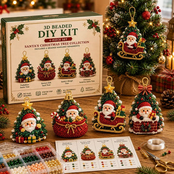 Beginner-Friendly DIY 3D Christmas Beaded Ornament Kit