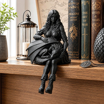 Dragon Maiden Figurine Gothic Fantasy Decor