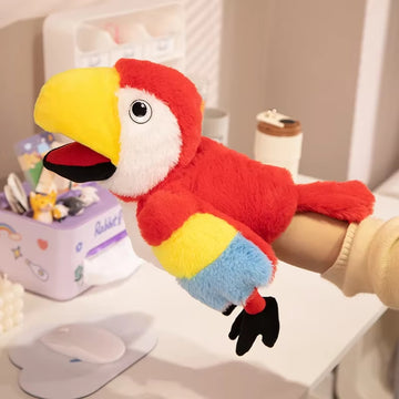 Bird Hand Puppet Set - Toucan, Parrot, Eagle, Peacock, Owl & Flamingo